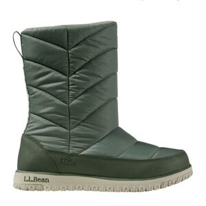 L.L. Bean Women's Green Quilted Boots size 8